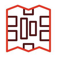 Mapping Vector Thick Line Two Color Icons For Personal And Commercial Use.