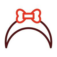 Headband Vector Thick Line Two Color Icons For Personal And Commercial Use.