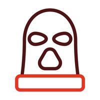 Ski Cap Vector Thick Line Two Color Icons For Personal And Commercial Use.