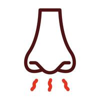 Inhale Vector Thick Line Two Color Icons For Personal And Commercial Use.