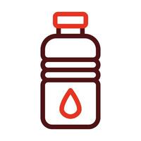 Oil Bottle Vector Thick Line Two Color Icons For Personal And Commercial Use.