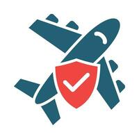 Travel Safety Vector Glyph Two Color Icon For Personal And Commercial Use.