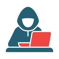 Data Infringement Vector Glyph Two Color Icon For Personal And Commercial Use.