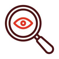 Eye Test Vector Thick Line Two Color Icons For Personal And Commercial Use.