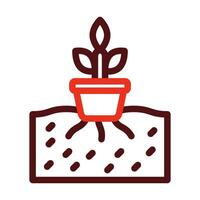 Hydroponics Vector Thick Line Two Color Icons For Personal And Commercial Use.