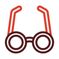 Glasses Vector Thick Line Two Color Icons For Personal And Commercial Use.