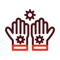 Dirty Hands Vector Thick Line Two Color Icons For Personal And Commercial Use.