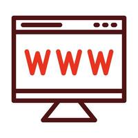 Website Vector Thick Line Two Color Icons For Personal And Commercial Use.