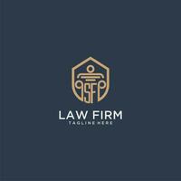 SF initial monogram for lawfirm logo ideas with creative polygon style design vector