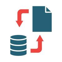 Data Synchronization Vector Glyph Two Color Icon For Personal And Commercial Use.