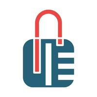 Practice Lock Vector Glyph Two Color Icon For Personal And Commercial Use.