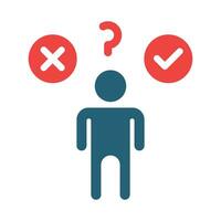 Questioning Skills Vector Glyph Two Color Icon For Personal And Commercial Use.