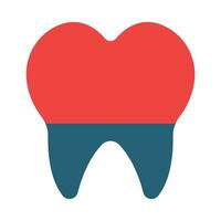 dientes vector glifo dos color icono para personal y comercial usar.