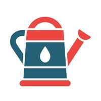 Watering Can Vector Glyph Two Color Icon For Personal And Commercial Use.