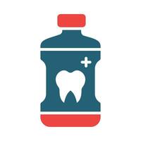 Mouthwash Vector Glyph Two Color Icon For Personal And Commercial Use.