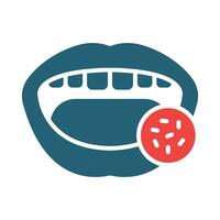 Bacterium Vector Glyph Two Color Icon For Personal And Commercial Use.