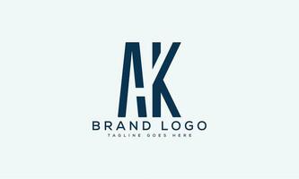 letter AK logo design vector template design for brand.
