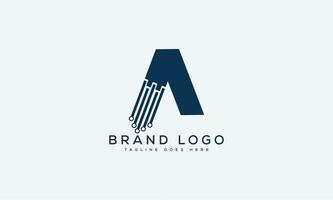 letter A logo design vector template design for brand.