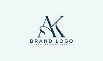 letter AK logo design vector template design for brand.