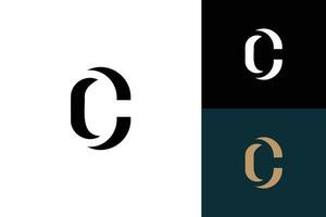letra C monograma vector logo diseño