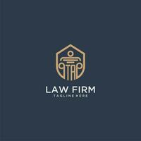 TA initial monogram for lawfirm logo ideas with creative polygon style design vector