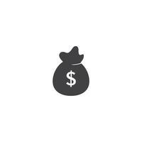 Money bag icon vector