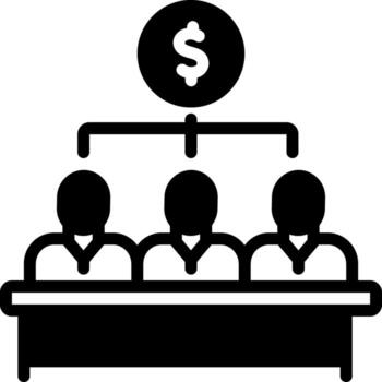 solid icon for shareholders vector