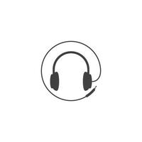 auriculares logo icono vector