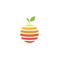 Orange fruit logo vector