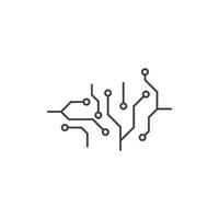 Circuit line icon vector