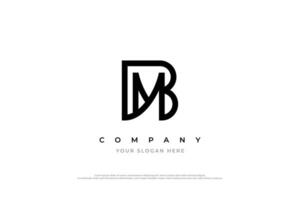 Initial Letter MB Logo or BM Monogram Logo Design vector