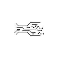 Circuit line icon vector