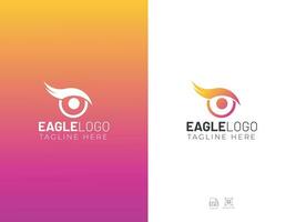 Elage eye logo design vector