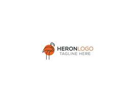 Heron logo design vector