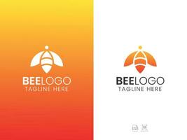 Bee logo design vector