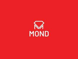 M daimond logo design vector