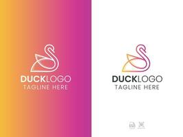 Duck logo design vector