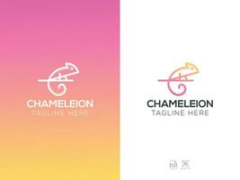 Chameleon logo design vector