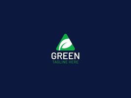 Green Leaf logo design vector