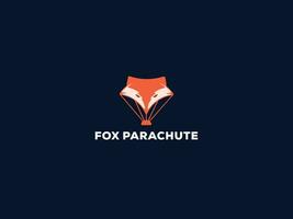 Fox Parachute logo deisgn vector