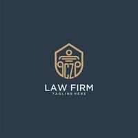 CZ initial monogram for lawfirm logo ideas with creative polygon style design vector