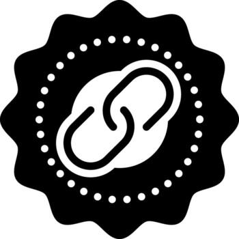 solid icon for linking vector