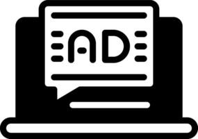 solid icon for ad vector