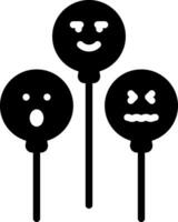 solid icon for feelings vector