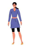 Girl in flat style. Isolated. Vector Illustration. White background. Characters