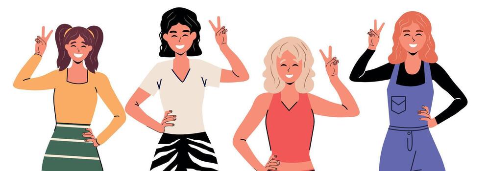 Group of woman vector