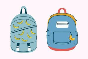 Trendy backpack. Isolated vector