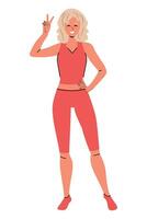 Girl flat trendy vector