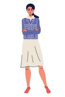 Girl flat trendy vector