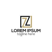 ZZ letter monogram consultancy logo. Initial zz letter minimalist logo, clean and modern logo design vector template